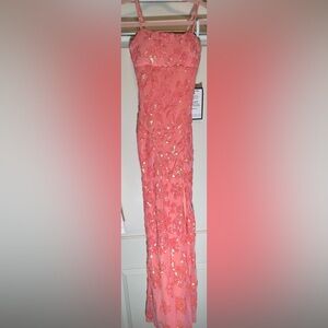 Emerald Sundae Juniors' Floral-Sequined Gown. Size:XS. Asking: $90